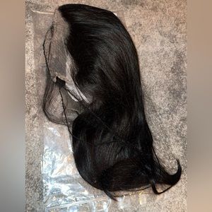 14” straight human hair wig